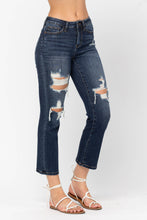 Load image into Gallery viewer, Judy Blue Mid Rise Straight Cropped Jean