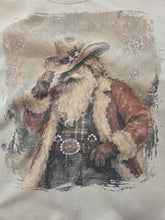 Load image into Gallery viewer, Cowboy Santa with Crystals Sweatshirt