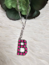 Load image into Gallery viewer, Initial Stone Pendant Necklace -17 Letters