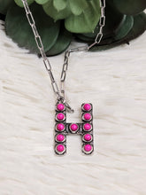 Load image into Gallery viewer, Initial Stone Pendant Necklace -17 Letters