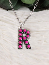 Load image into Gallery viewer, Initial Stone Pendant Necklace -17 Letters