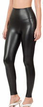 Load image into Gallery viewer, Black Faux Leather Legging