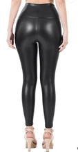 Load image into Gallery viewer, Black Faux Leather Legging