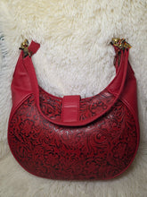 Load image into Gallery viewer, Alanna Embossed Leather Bag-Red - Jeans Jewels and Jesus Boutique