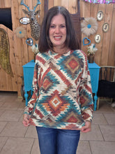 Load image into Gallery viewer, Aztec Country Rust Pullover - Jeans Jewels and Jesus Boutique