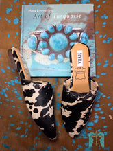 Load image into Gallery viewer, Black & White Cowprint "Tint" Mule - Jeans Jewels and Jesus Boutique