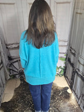 Load image into Gallery viewer, Brushed Crew Neck Sweater-Light Teal - Jeans Jewels and Jesus Boutique