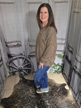 Load image into Gallery viewer, Brushed Crew Neck Sweater-Mocha - Jeans Jewels and Jesus Boutique