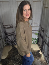 Load image into Gallery viewer, Brushed Crew Neck Sweater-Mocha - Jeans Jewels and Jesus Boutique