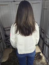 Load image into Gallery viewer, Corduroy Jacket With Hearts-White - Jeans Jewels and Jesus Boutique