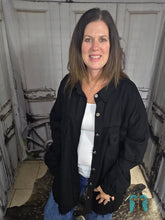 Load image into Gallery viewer, Denim Shackets-Black - Jeans Jewels and Jesus Boutique