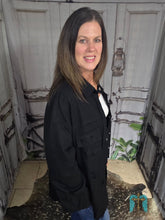 Load image into Gallery viewer, Denim Shackets-Black - Jeans Jewels and Jesus Boutique