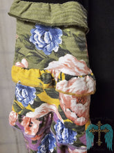 Load image into Gallery viewer, French Terry Knit Top With Floral Ruffled Sleeve