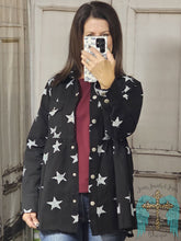 Load image into Gallery viewer, Star Print Raw Edge Shirt Jacket