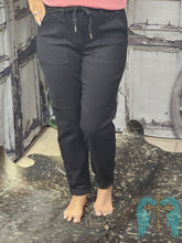 Load image into Gallery viewer, Judy Blue Joggers-Black HW