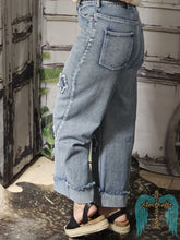 Load image into Gallery viewer, Denim Star Patched Jeans