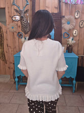 Load image into Gallery viewer, Easel Short Sleeve Knitted Sweater-Ivory - Jeans Jewels and Jesus Boutique