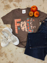 Load image into Gallery viewer, Heather Brown Fall Tee with Crystals - Jeans Jewels and Jesus Boutique