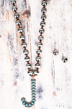 Load image into Gallery viewer, Fashion Turquoise Initial Silver Pearl Necklace Set - 14 Letters
