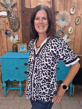 Load image into Gallery viewer, Leopard V Neck Top - Jeans Jewels and Jesus Boutique