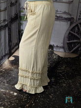 Load image into Gallery viewer, Oatmeal Linen Pant With Ruffles - Jeans Jewels and Jesus Boutique