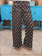 Load image into Gallery viewer, Entro Brown with Cream Polka Dot Pants