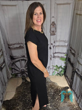 Load image into Gallery viewer, Round Neck Short Sleeve Midi Dress