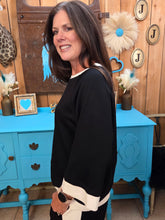 Load image into Gallery viewer, Umgee Black Ivory Matching Set – Wide Leg Pants & 3/4 Sleeve Top