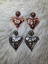 Load image into Gallery viewer, Western Heart With Concho Stud Earrings