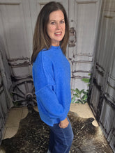 Load image into Gallery viewer, Brushed Crew Neck Sweater-Ocean Blue