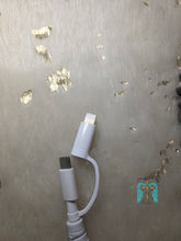 Load image into Gallery viewer, Silver and Turq Colored Phone Charger