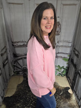 Load image into Gallery viewer, Brushed Crew Neck Sweater-Pink