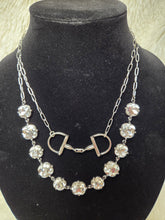 Load image into Gallery viewer, Snaffle Bit Necklace With Crystals