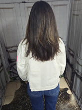 Load image into Gallery viewer, Corduroy Jacket With Hearts-White