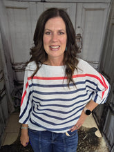Load image into Gallery viewer, Italian Made-Red White & Blue Sweater-One Size