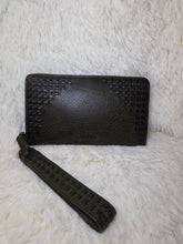 Load image into Gallery viewer, Zidana Elko Braided Veg Tanned Leather Wallet-Olive Green