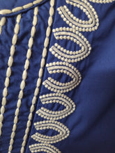 Load image into Gallery viewer, Embroidered V-Neck Top-Indigo