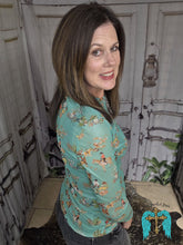 Load image into Gallery viewer, Turquoise Wagon Mesh Top