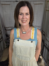 Load image into Gallery viewer, Laced And Tiered Overall Maxi Dress-Champagne