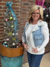 Load image into Gallery viewer, Denim Sherpa Lined Vest