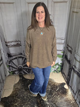 Load image into Gallery viewer, Brushed Crew Neck Sweater-Mocha