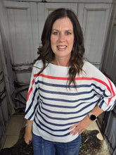 Load image into Gallery viewer, Italian Made-Red White & Blue Sweater-One Size
