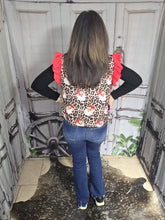 Load image into Gallery viewer, Santa And Leopard Puffer Vest