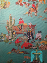 Load image into Gallery viewer, Turquoise Wagon Mesh Top