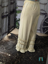 Load image into Gallery viewer, Oatmeal Linen Pant With Ruffles