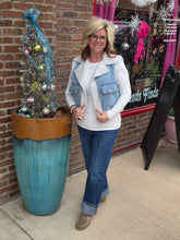 Load image into Gallery viewer, Denim Sherpa Lined Vest
