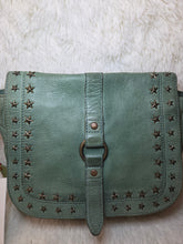 Load image into Gallery viewer, Western Scout Leather Crossbody Bag-Turquoise