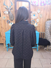 Load image into Gallery viewer, Umgee High Neck Top With Polka Dot Band/Trim