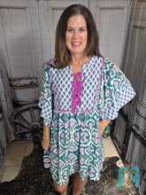 Load image into Gallery viewer, Emerald Mixed Baby Doll Dress