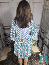 Load image into Gallery viewer, Emerald Mixed Baby Doll Dress